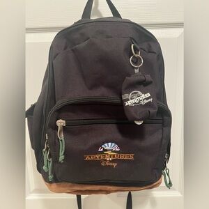 Original Adventures By Disney Black Backpack/Suede like  Bottom Collector’s Item